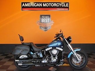 Harley-Davidson : Softail 2014 blue fls lots of extras super clean only 1358 miles priced to sell