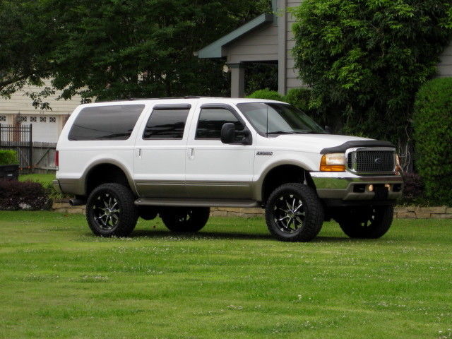 Ford : Excursion 4x4 DIESEL! 3 rd row limited lifted heated seats mint