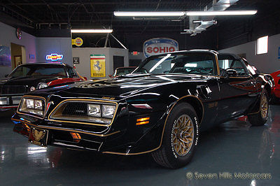 Pontiac : Trans Am #'s Match Y82 Special Edition (SE) Bandit, W72 4-Speed T-Tops PHS Documented, Black/Black