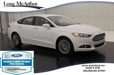 Ford : Fusion Titanium Ecoboost Navigaiton Remote Start 1 Owner Certified Pre-Owned Sony Audio Heated Leather Rear Camera Satellite Radio