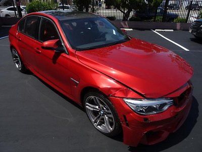 BMW : M3 . 2015 bmw m 3 wrecked damaged project repairable salvage save rebuilder fixable