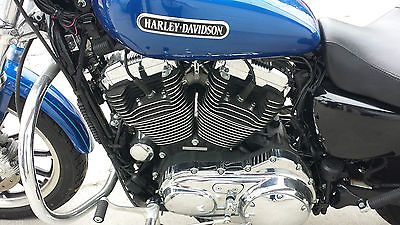 Harley-Davidson : Sportster 1200 xl royal blue custom seat windshield leather saddle bags extended warantee