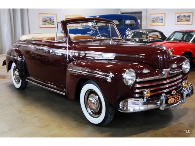 Ford : Other Super Deluxe OVER THE TOP RESTORATION - 3 SPEED W/COLUMBIA - RARE EARLY '47 - ELECTRIC TOP