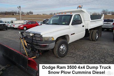 Dodge : Ram 3500 ST Dodge Ram 3500 Dump Truck 5.9L Cummins Diesel Meyer Snow Plow 4WD Pickup 4x4