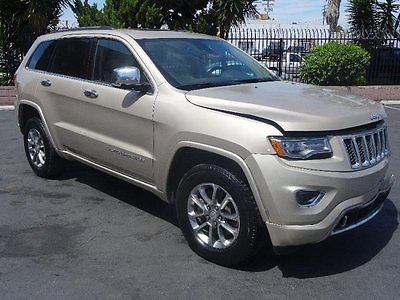 Jeep : Grand Cherokee 4WD Overland 2014 jeep grand cherokee 4 wd overland damaged fixable wrecked repairable project