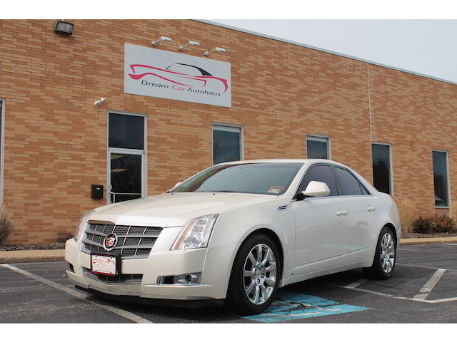 Cadillac : CTS 4dr Sdn w/1S Pearl white NAV Chrome wheels AWD leather