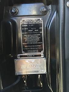 Bentley : Turbo R Base Sedan 4-Door 1989 bentley turbo r base sedan 4 door 6.7 l clean title
