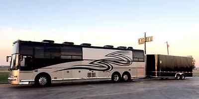 class a diesel motorhome,Entertainer bus with stacker trailer, like prevost,