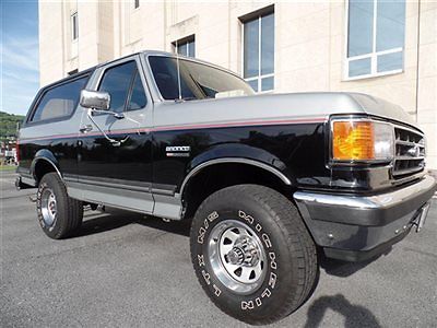 Ford : Bronco XLT 4x4 1990 ford bronco xlt 4 x 4 5.8 l low miles very original service records 100 pics