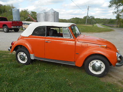 Volkswagen : Beetle - Classic chrome #'s matching Orig 1972 VW SUPER BEETLE CONVERTIBLE starts runs DRIVES! new tires