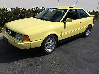 Audi : Other COUPE QUATTRO  1990 audi coupe quattro clean california title ginster yellow manual trans