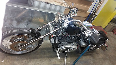 Custom Built Motorcycles : Chopper Black Harley Rigid Pro Street Custom SS 1200 rides great, turns heads, zip 10027