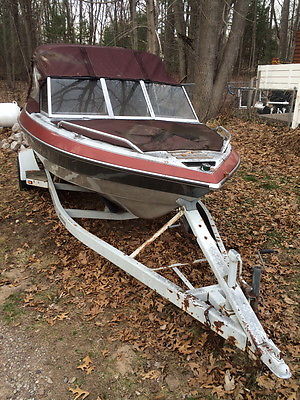 1985 CONROY GLASTRON X-19 WITH CANOPY, I/O MERCRUISER, NEW PARTS, WITH TRAILER