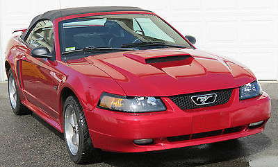 Ford : Mustang GT Convertible 2-Door 2002 ford mustang gt convertible laser red black leather