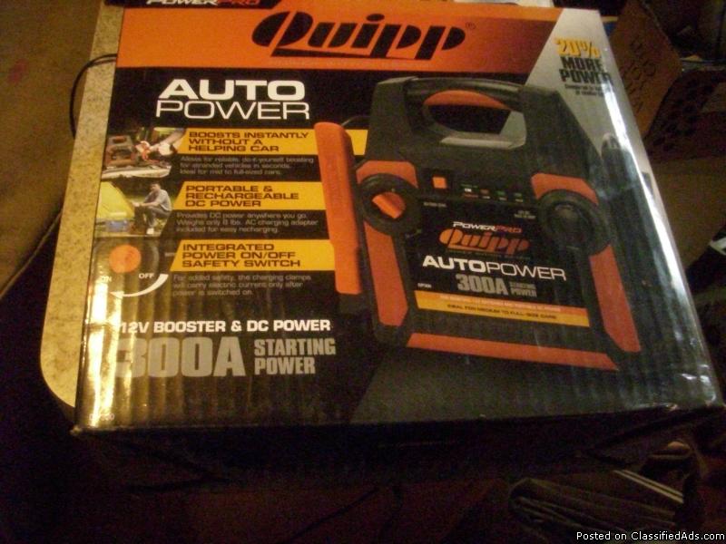 NEW-QUIPP POWER PRO PORTABLE 300A AUTO BATTERY CHARGER-$29!!, 0
