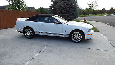 Ford : Mustang COBRA / SHELBY / SHAKER 1000 2008 cobra mustang shelby gt 500 convertible white black top only 1419 miles