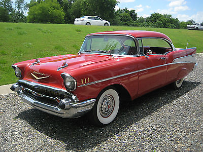 Chevrolet : Bel Air/150/210 Bel Air 1957 chevy bel air hard top cold a c v 8 auto
