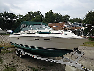 1987 searay amberjack w/twin 260 mercruiser and trailer