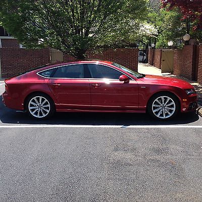Audi : A7 Prestige Package (top-end trim package) Top end Prestige options package in rare metallic red color with beige interior.