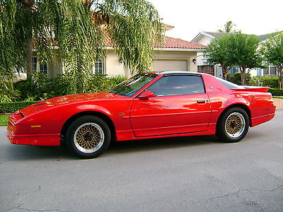 Pontiac : Firebird GTA luxury 1989 gta t a red gray rare 350 t top 47000 mi orig mint cond