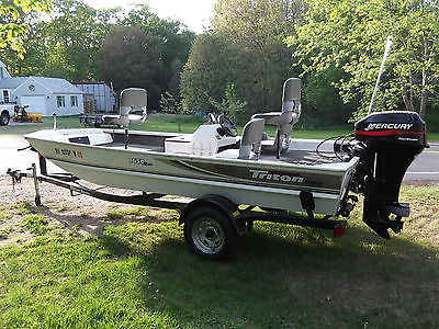 TRITION 16.5' ALUMINUM BASS BOAT 25HP MERCURY 4 STROKE BIG FOOT