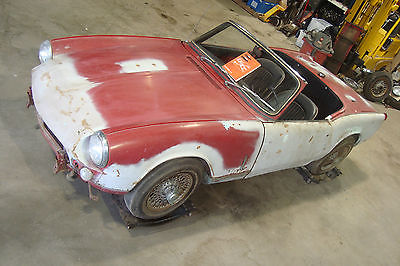 Triumph : Spitfire Spitfire 4 SPITFIRE 4 MK2 1966 Triumph Red Convertible Barn Garage Find Parked 39 Years