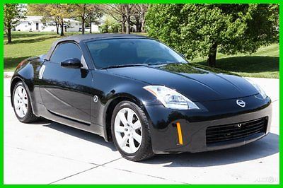 Nissan : 350Z GRAND TOURING loaded black fast rare serviced Black softop 350 tinted convertable low miles reserve clean leather heated clean