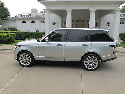 Land Rover : Range Rover Supercharged Sport Utility 4-Door 2013 supercharged range rover silver with black interior