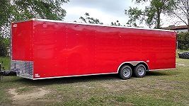 8.5 x 22' Red Enclosed Cargo Trailer with Electric and E-Trac