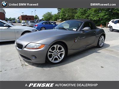 BMW : Z4 Roadster 3.0i Roadster 3.0i 2 dr Convertible Manual Gasoline 3.0L STRAIGHT 6 Cyl GRAY