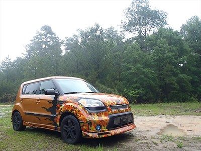 Kia : Soul Plus Hatchback 4-Door Custom 2011 Kia Soul Orange Hand Airbrushed Flames Like New Interior