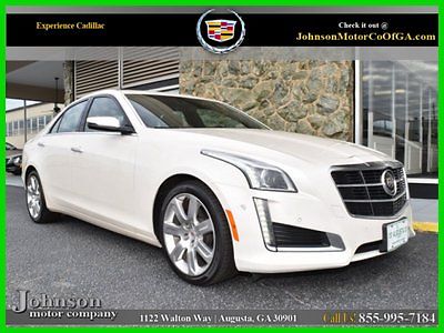 Cadillac : CTS 3.6L Premium Collection Certified 2014 cadillac cts premium 3.6 l v 6 24 v rwd navigation sunroof leather white