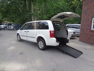 Dodge : Caravan handicap wheelchair accessible van 2010 white handicap wheelchair accessible van rear entry