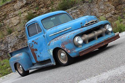 Ford : F-100 1951 ford f 100 rat rod pickup restomod 350 ci auto pdb ps patina nice