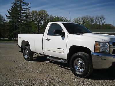 Chevrolet : Silverado 2500 Silverado LT 2008 white chevrolet silverado 2500 hd 4 x 4 reg cab 6.0 vortec auto clean