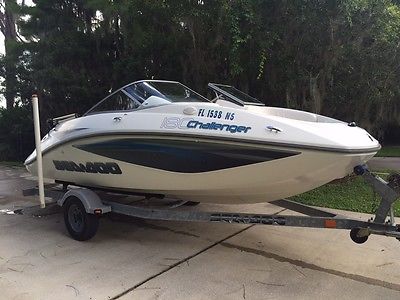 2008 SeaDoo Challenger 180 215hp 4TEC Supercharged Jetboat and Trailer Low Hours
