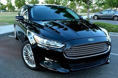 Ford : Fusion SE Sedan 4-Door 2014 ford fusion 2.0 turbo dual exhaust black on black leather low miles
