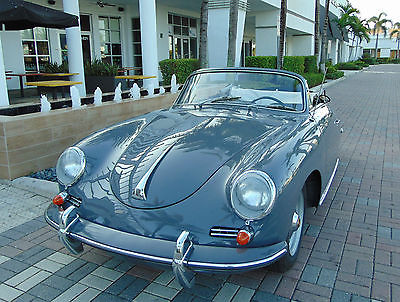 Porsche : 356 CONVERTIBLE 1960 porsche 356 b super 90 slate gray with black restored car like new