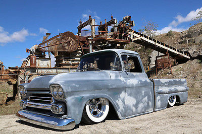 Chevrolet : Other Pickups apache 1959 chevy apache fleetside truck chevrolet pickup ratrod patina hotrod airbags