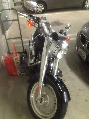 Harley-Davidson : Softail 2012 black fatboy 1521 miles w aftermarket nacelle excellent condition 15 500