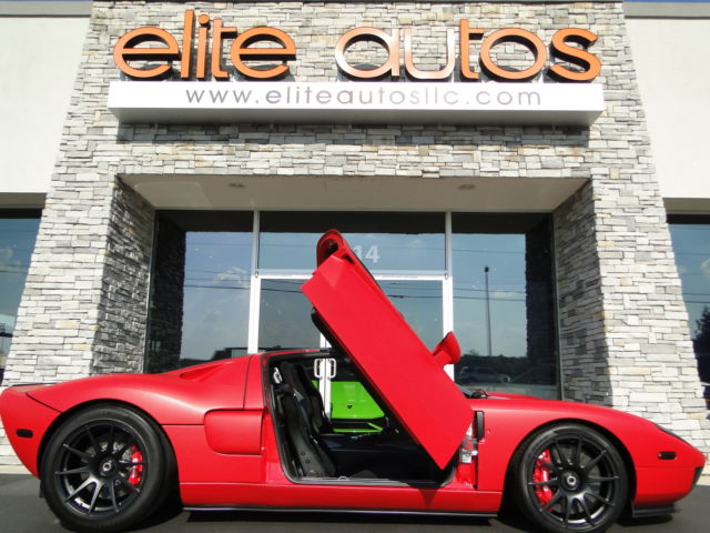 Ford : Ford GT GT40  GT 40 FORD GT TWIN TURBO Matte Red LOADED WITH CARBON FIBER Rare  BUTTER FLY DOORS