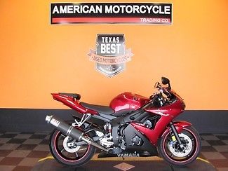 Yamaha : YZF-R 2007 used candy red yamaha yzf r 6 low miles adult owned new rear tire