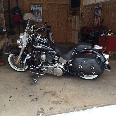 Harley-Davidson : Softail 2012 hd softail deluxe black mint with many upgrades w less than 5 000 mi