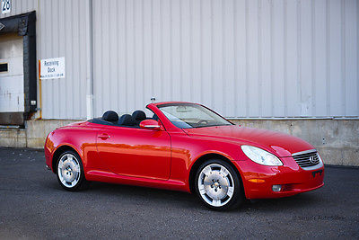Lexus : SC Base Convertible 2-Door 2005 lexus sc 430 convertible hardtop 52 k miles rare red over black leather