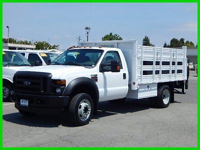 Ford : F-450 XL Used 2009 Ford F450 12' Stake Truck with Maxon Liftgate Turbo Diesel