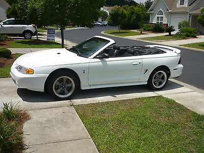 Ford : Mustang SVT Cobra Convertible 2-Door 1998 ford mustang svt cobra convertible white 5 speed v 8 fast car