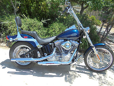 Harley-Davidson : Softail 2000 harley davidson softail flst blue under 5 000 mi