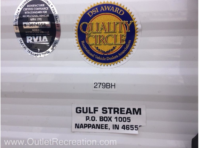 2016 Gulf Stream Amerilite 279BH
