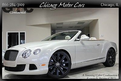 Bentley : Continental GT 2dr Convertible 2012 bentley continental gtc white sand msrp 237 k new loaded convertible