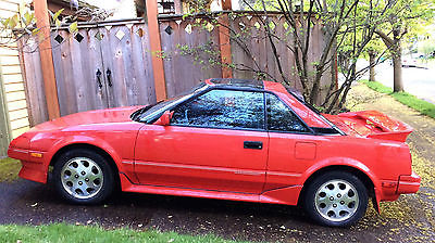 Toyota : MR2 Supercharged T-top 1988 red toyota mr 2 super charged t top 2 door 1.6 l original owner blck leather